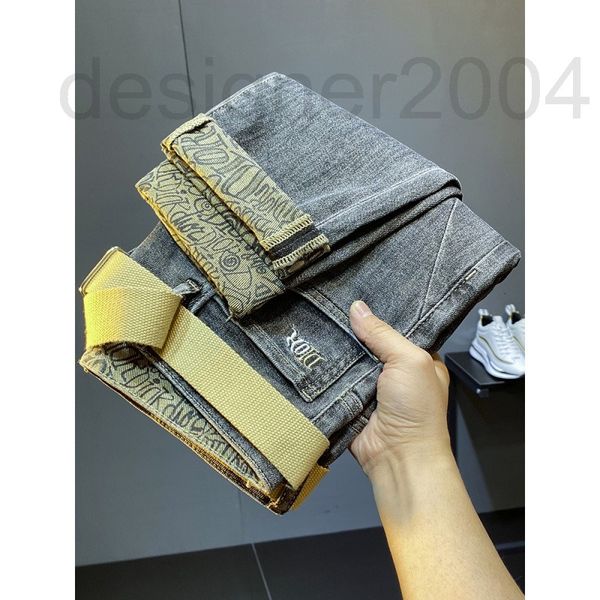 men's jeans designer in spring and summer of 2022 the new letter printed nine point jeans are men's fashion trend brand micro stra, Blue
men's jeans designer in spring and summer of 2022 the new letter printed nine point jeans are men's fashion trend brand micro stra, Blue