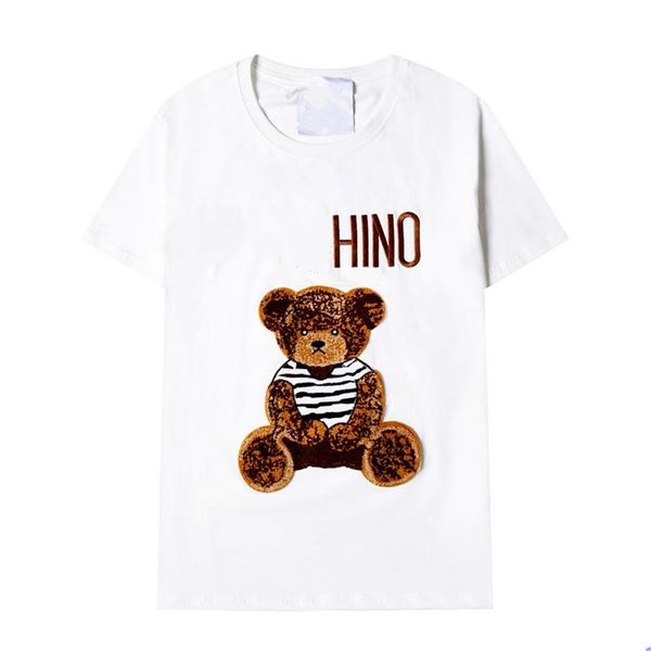 fashion pure cotton round neck men's t-shirt european and american fashion letter embroidery brown bear summer casual ladies 253s, White;black
fashion pure cotton round neck men's t-shirt european and american fashion letter embroidery brown bear summer casual ladies 253s, White;black