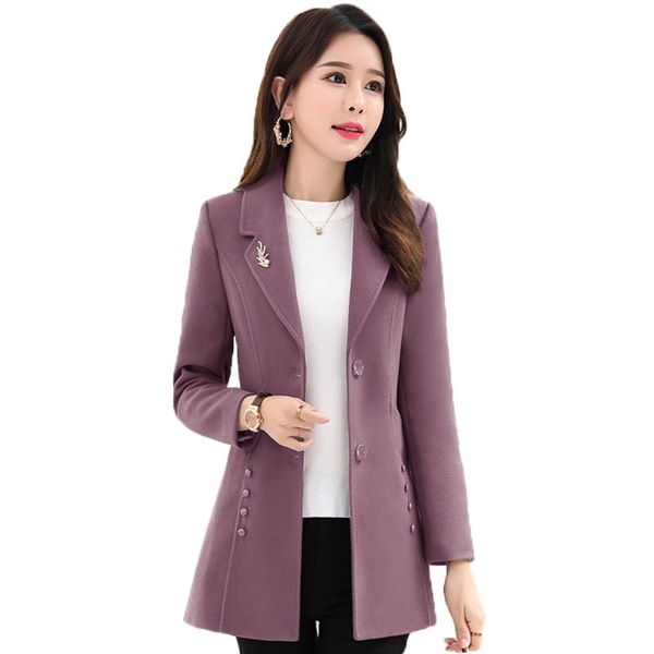 women's wool blends spring and autumn women's woolen coat fashion slim wild female jacket short women's clothing 220908, Black
women's wool blends spring and autumn women's woolen coat fashion slim wild female jacket short women's clothing 220908, Black