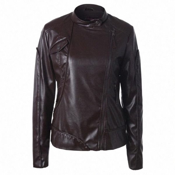 women's leather & faux leather women's leather & faux winter women solid color stand collar side zipper pu biker jacket fashion co, Black
women's leather & faux leather women's leather & faux winter women solid color stand collar side zipper pu biker jacket fashion co, Black