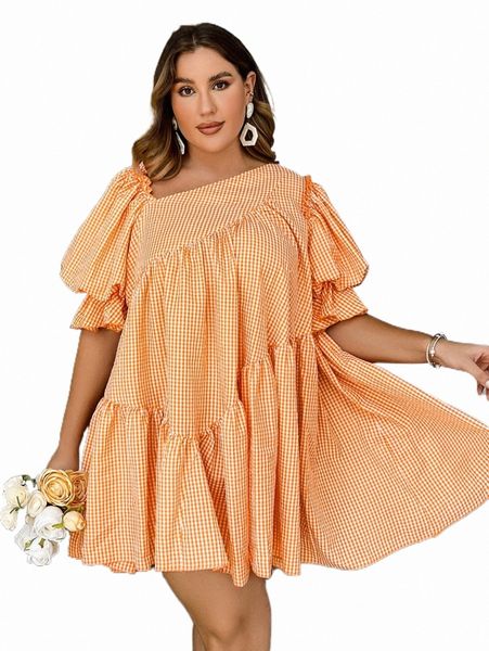 plus size dresses simplee plus gingham print puff sleeve smock dress d0eh#, Black
plus size dresses simplee plus gingham print puff sleeve smock dress d0eh#, Black