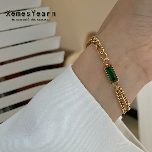 european and american design stainless steel chain green crystal bracelets girl korean fashion jewelry set accessories for woman, Golden;silver
european and american design stainless steel chain green crystal bracelets girl korean fashion jewelry set accessories for woman, Golden;silver
