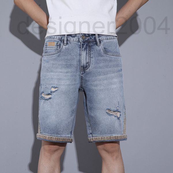 men's shorts designer ripped denim summer 2022 thin stretch trend splicing casual slim boys pants yyw0, White;black
men's shorts designer ripped denim summer 2022 thin stretch trend splicing casual slim boys pants yyw0, White;black