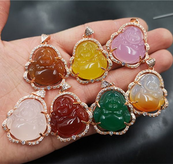 wholesale fashion natural jade laughing buddha pendant jewelry maitreya agate pendant necklace factory direct, Silver
wholesale fashion natural jade laughing buddha pendant jewelry maitreya agate pendant necklace factory direct, Silver