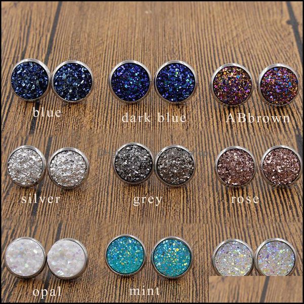 stud round stainless steel stud 12mm resin druzy drusy earrings handmade for women jewelry men drop delivery 2021 dhseller2010 dh6ls, Golden;silver
stud round stainless steel stud 12mm resin druzy drusy earrings handmade for women jewelry men drop delivery 2021 dhseller2010 dh6ls, Golden;silver