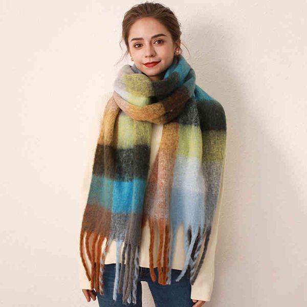 designer scarf acne sweden studios ac plaid scarf female autumn and winter korean east gate new thickened soft waxy mohair long shawl, Blue;gray
designer scarf acne sweden studios ac plaid scarf female autumn and winter korean east gate new thickened soft waxy mohair long shawl, Blue;gray