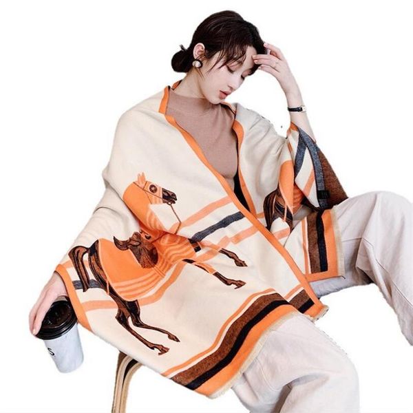 luxury winter female shawl cashmere scarf 60x190cm women design warm pashmina blanket horse scarves wraps thick foulard bufanda 22117234h, Blue;gray
luxury winter female shawl cashmere scarf 60x190cm women design warm pashmina blanket horse scarves wraps thick foulard bufanda 22117234h, Blue;gray