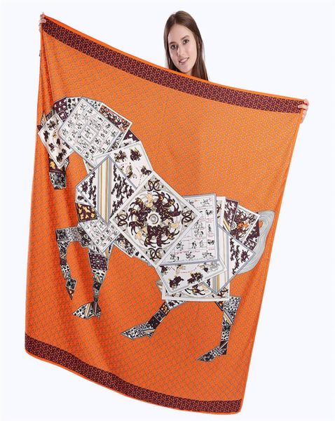 new twill silk scarf woman poker horse printing scarves square female shaw, Blue;gray
new twill silk scarf woman poker horse printing scarves square female shaw, Blue;gray
