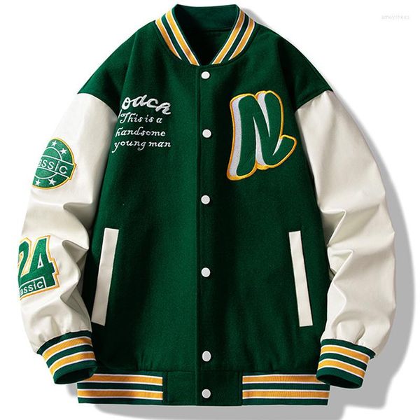 men's jackets hip hop varsity men embroidered big letter colorblock baseball jacket harajuku college style oversize coat spring, Black;brown
men's jackets hip hop varsity men embroidered big letter colorblock baseball jacket harajuku college style oversize coat spring, Black;brown