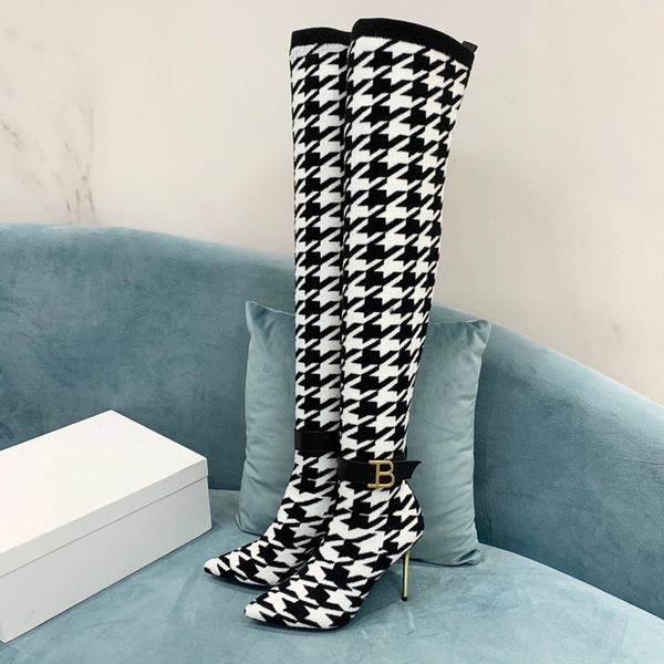 2022 women's boots autumn and winter fashion flying woven surface stretch over-painted, Black
2022 women's boots autumn and winter fashion flying woven surface stretch over-painted, Black