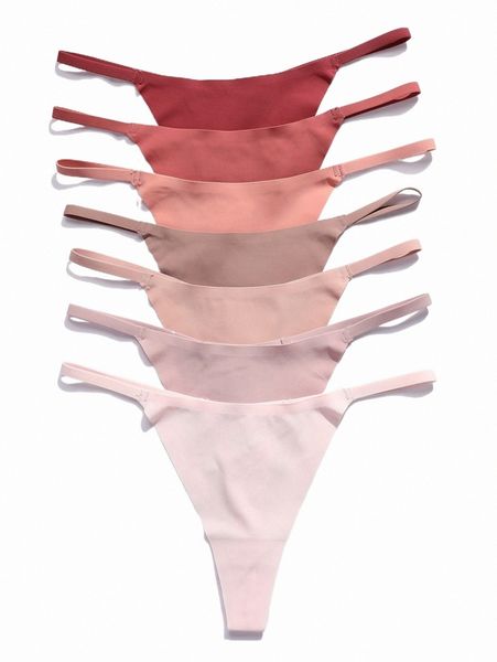 women's sleepwear 7pack solid simple panty 2022 new y7lt#, Black;red