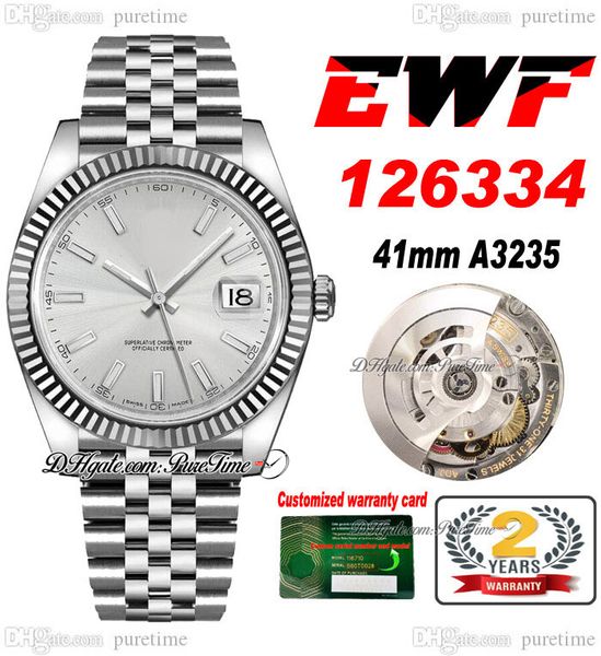 ewf just 126334 a3235 automatic mens watch 41 fluted bezel silver dial stick markers jubileesteel bracelet super edition same series card pu, Slivery;brown
ewf just 126334 a3235 automatic mens watch 41 fluted bezel silver dial stick markers jubileesteel bracelet super edition same series card pu, Slivery;brown