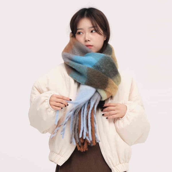 designer scarf acne sweden studios ac same rainbow cotton candy thick beard cashmere soft plaid scarf women's winter thickened warm sha, Blue;gray
designer scarf acne sweden studios ac same rainbow cotton candy thick beard cashmere soft plaid scarf women's winter thickened warm sha, Blue;gray