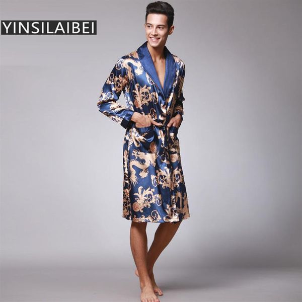 dragon men's sleepwear male robe plus size men bathrobe faux silk satin nightgown kimono homme home wear for men sy109#10301i, Black;brown
dragon men's sleepwear male robe plus size men bathrobe faux silk satin nightgown kimono homme home wear for men sy109#10301i, Black;brown
