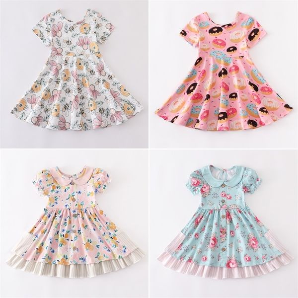 girl's dresses girlymax summer baby girls kids clothing milk silk ruffle floral print donuts dress knee length short sleeve 220908, Red;yellow
girl's dresses girlymax summer baby girls kids clothing milk silk ruffle floral print donuts dress knee length short sleeve 220908, Red;yellow