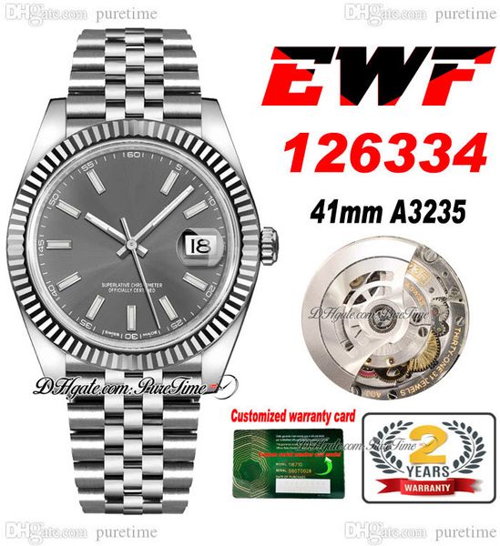 ewf just 126334 a3235 automatic mens watch 41 fluted bezel rhodium grey dial white stick jubileesteel bracelet super edition same series car, Slivery;brown
ewf just 126334 a3235 automatic mens watch 41 fluted bezel rhodium grey dial white stick jubileesteel bracelet super edition same series car, Slivery;brown
