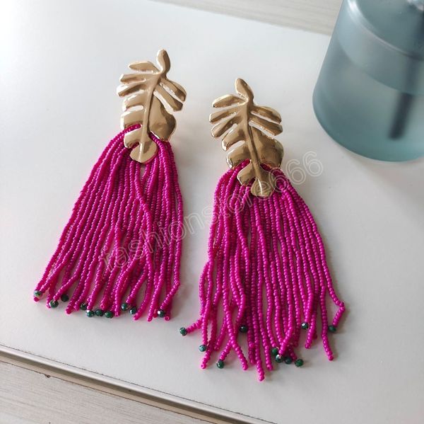 fashion beaded dangle earrings for women handmade beads and leaf metal drop earrings bohemian jewelry, Silver
fashion beaded dangle earrings for women handmade beads and leaf metal drop earrings bohemian jewelry, Silver