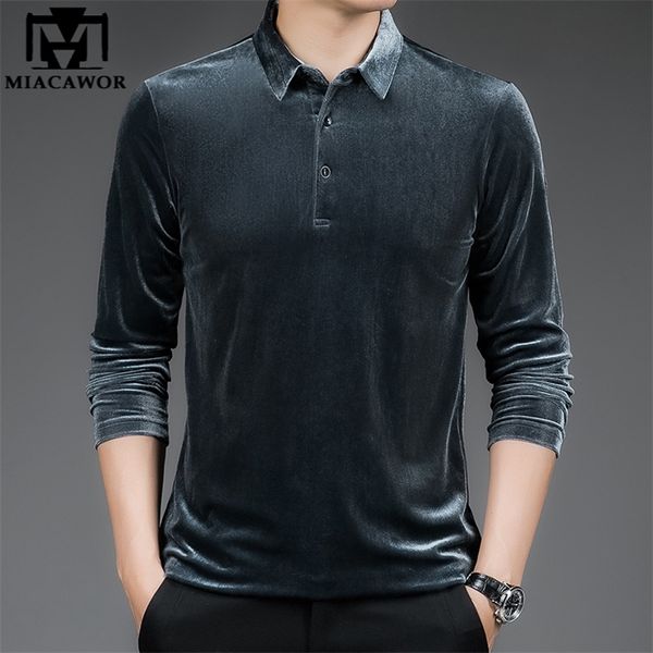 men's polos brand luxury polo shirt men golden velvet camisa masculina slim fit spring long sleeve tee casual t1139 220908, White;black
men's polos brand luxury polo shirt men golden velvet camisa masculina slim fit spring long sleeve tee casual t1139 220908, White;black