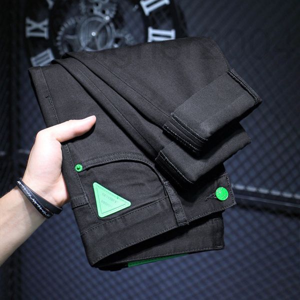 men's jeans designer high end european green stickers summer thin black jeans youth men's fashion slim legged casual pants k671, Blue
men's jeans designer high end european green stickers summer thin black jeans youth men's fashion slim legged casual pants k671, Blue