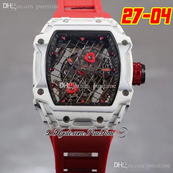 27-04 tourbillon rafael nadal a21j automatic mens watch 2022 white carbon fiber case tennis racket skeleton dial red crown rubber strap 7 st, Slivery;brown
27-04 tourbillon rafael nadal a21j automatic mens watch 2022 white carbon fiber case tennis racket skeleton dial red crown rubber strap 7 st, Slivery;brown
