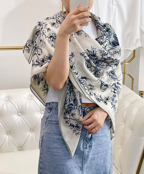 luxury scarf d designer brand squares cashmere and silk windproof scarves, Blue;gray
luxury scarf d designer brand squares cashmere and silk windproof scarves, Blue;gray