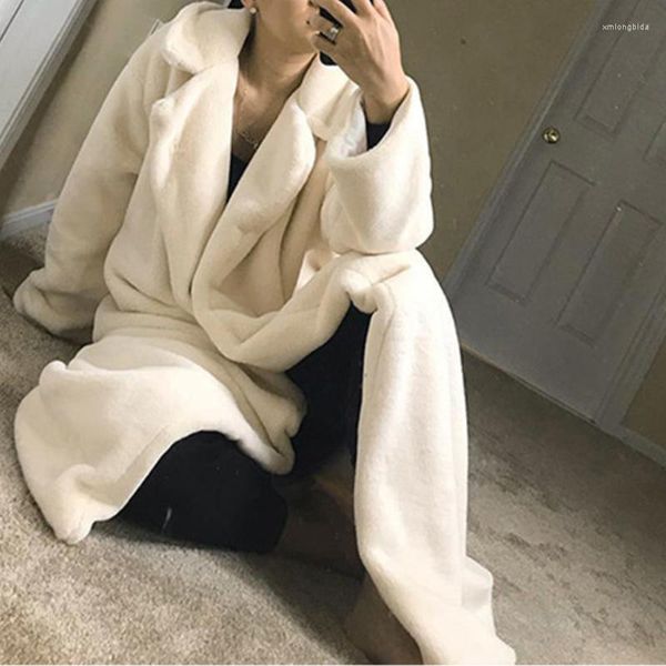 women's fur winter long white faux coat women fluffy warm oversized lapel loose plush jacket lady korean fashion streetwear coats, Black
women's fur winter long white faux coat women fluffy warm oversized lapel loose plush jacket lady korean fashion streetwear coats, Black