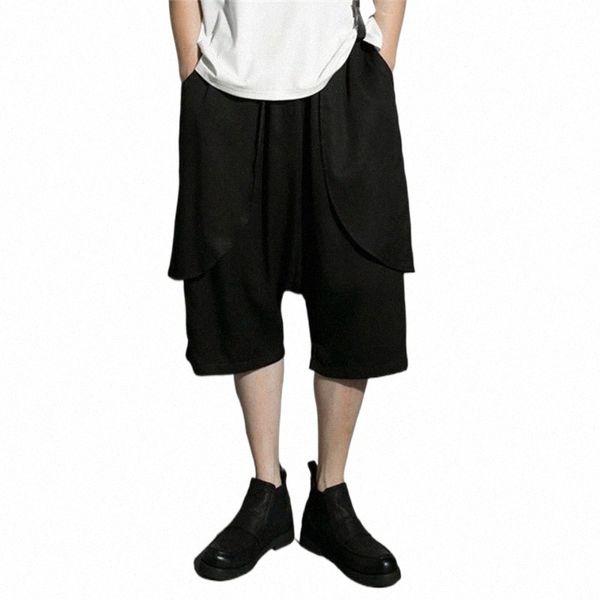 men's shorts men's shorts summer yamamoto wind elastic waist belt pants seven point span loose casual w11k#, White;black
men's shorts men's shorts summer yamamoto wind elastic waist belt pants seven point span loose casual w11k#, White;black
