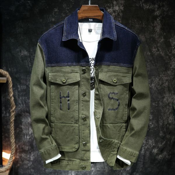 men's jackets designer blue and green stitched letter printed cowboy coat men's loose lapel work clothes high-end jacket ejjn, Black;brown
men's jackets designer blue and green stitched letter printed cowboy coat men's loose lapel work clothes high-end jacket ejjn, Black;brown