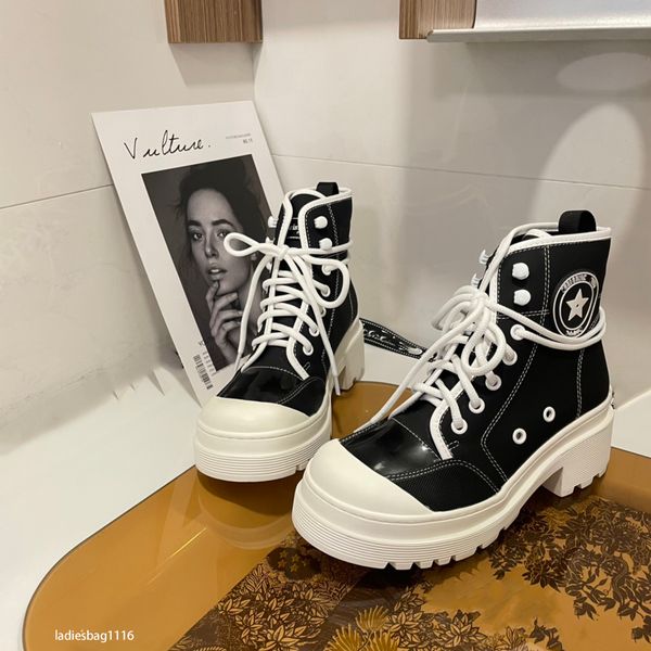 designer women's boots ankle star shoes thick sole versatile casual luxury martin boots buckle leather winter outdoor ladies 35-40, Black
designer women's boots ankle star shoes thick sole versatile casual luxury martin boots buckle leather winter outdoor ladies 35-40, Black