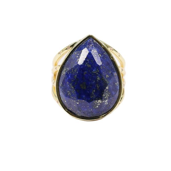 natural blue faceted trillion shape solitaire lapis lazuli ring gold color electroplated rings adjustable handmade for lady, Golden;silver
natural blue faceted trillion shape solitaire lapis lazuli ring gold color electroplated rings adjustable handmade for lady, Golden;silver