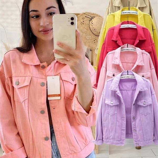 womens jackets women jackets spring outwear denim coat solid turn down collar cotton jacket for female plus size s3xl 220908, Black;brown
womens jackets women jackets spring outwear denim coat solid turn down collar cotton jacket for female plus size s3xl 220908, Black;brown