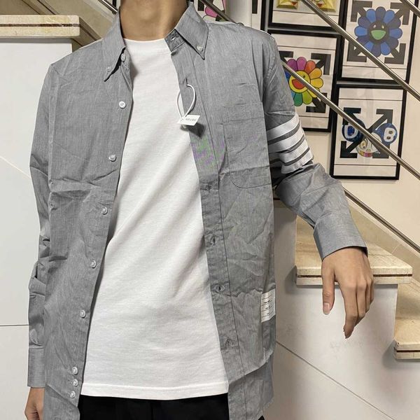 kb3h men's and women's casual shirts fall new luxury brand tb long sleeves oxford spinning two webbing cotton yc9q, White;black
kb3h men's and women's casual shirts fall new luxury brand tb long sleeves oxford spinning two webbing cotton yc9q, White;black