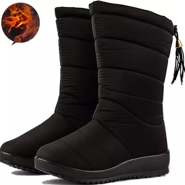 boots winter women mid-calf waterproof snow warm fur female shoes woman footwear chaussures 220907, Black
boots winter women mid-calf waterproof snow warm fur female shoes woman footwear chaussures 220907, Black