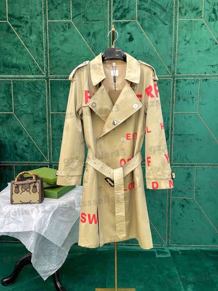 designer trench coat women fashion brand letter logo print trench coats classic style belt lapel mid-length jacket 0912, Tan;black
designer trench coat women fashion brand letter logo print trench coats classic style belt lapel mid-length jacket 0912, Tan;black