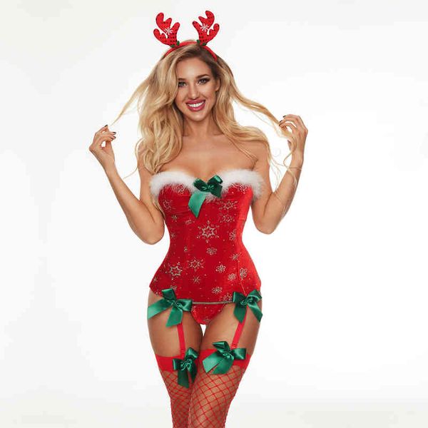 nxy set red christmas one-piece erotic underwear midnight temptation elk headdress corset 220908, Red;black
nxy set red christmas one-piece erotic underwear midnight temptation elk headdress corset 220908, Red;black