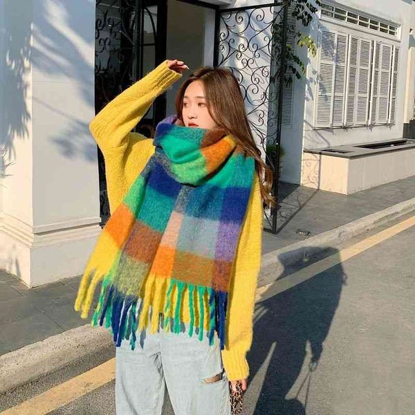 designer scarf acne sweden studios ac colorful rainbow womens winter korean version versatile oversized womens shawl warm couple style unise, Blue;gray
designer scarf acne sweden studios ac colorful rainbow womens winter korean version versatile oversized womens shawl warm couple style unise, Blue;gray