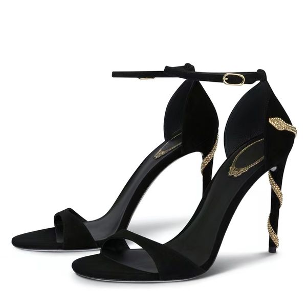 luxury rhinestone snake pattern stiletto sandals women's deer skin black gold inlaid fashion single button high heels r 9cm banquet par
luxury rhinestone snake pattern stiletto sandals women's deer skin black gold inlaid fashion single button high heels r 9cm banquet par