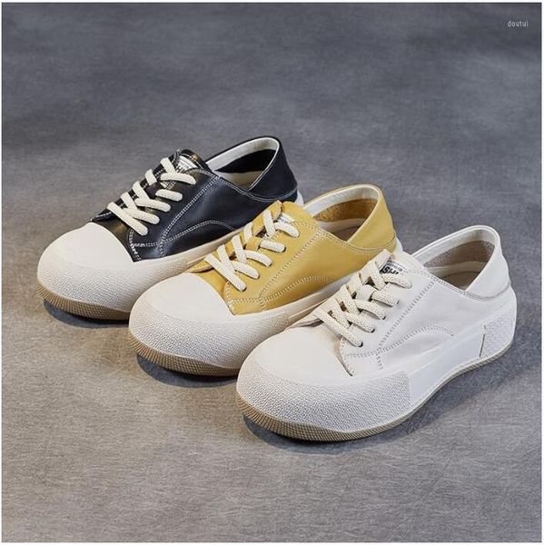 dress shoes first layer cowhide two-wear women's spring and summer leather thick-soled lace-up breathable sneakers, Black
dress shoes first layer cowhide two-wear women's spring and summer leather thick-soled lace-up breathable sneakers, Black