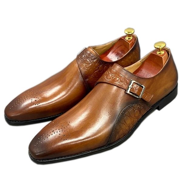 dress shoes fashion mens monk strap alligator print genuine calf leather handmade wedding office formal business for men 220907, Black
dress shoes fashion mens monk strap alligator print genuine calf leather handmade wedding office formal business for men 220907, Black