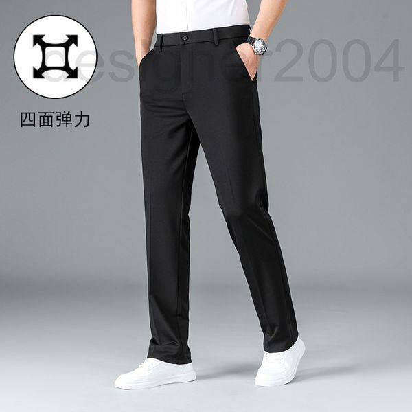 men's pants designer four side elastic summer high casual youth thin slim straight business suit ais2, Black
men's pants designer four side elastic summer high casual youth thin slim straight business suit ais2, Black