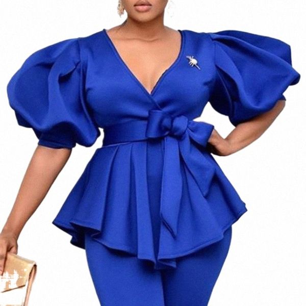 women's blouses & shirts women blouses v neck short lantern sleeve with sashes peplum ruffles plus size xxl elegant office lady work sh, White
women's blouses & shirts women blouses v neck short lantern sleeve with sashes peplum ruffles plus size xxl elegant office lady work sh, White