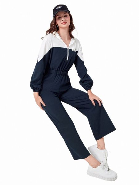 women's jumpsuits & rompers colorblock letter patched hooded jumpsuit l9oi#, Black;white
women's jumpsuits & rompers colorblock letter patched hooded jumpsuit l9oi#, Black;white
