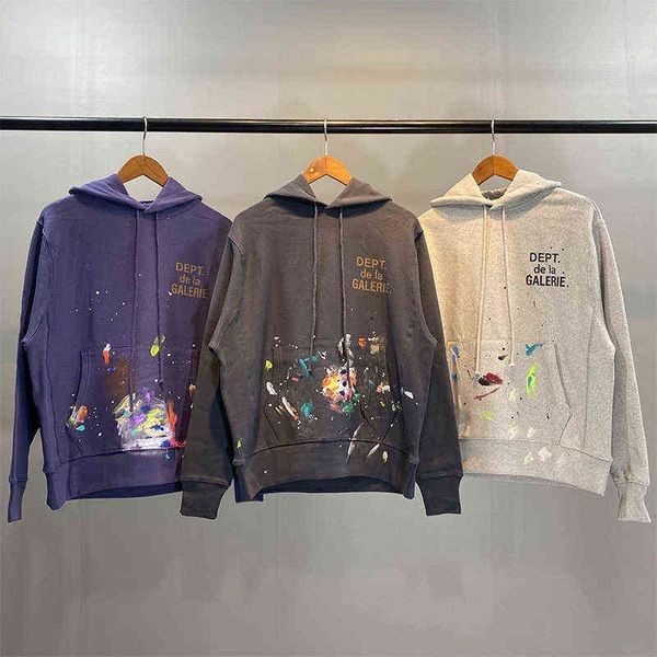 gallerydepts hoodies graffiti splash paint wash high street old loose men's women's fashion, Black
gallerydepts hoodies graffiti splash paint wash high street old loose men's women's fashion, Black