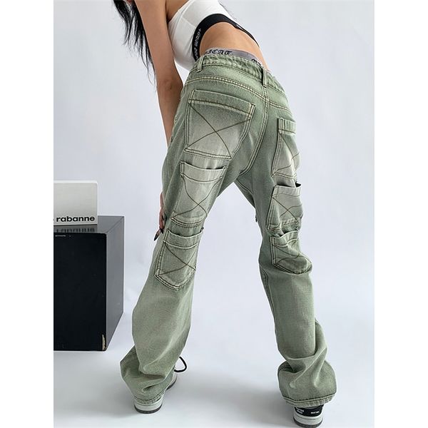 women's jeans women's green jeans vintage washed multiple pockets wide leg pants casual street high waist baggy denim trouser ladi, Blue
women's jeans women's green jeans vintage washed multiple pockets wide leg pants casual street high waist baggy denim trouser ladi, Blue