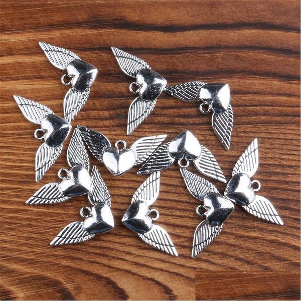 charms angel heart wings spacer charm beads pendants 200pcs/lot antique sier alloy handmade jewelry findings components bdejewelry dhguf, Bronze;silver
charms angel heart wings spacer charm beads pendants 200pcs/lot antique sier alloy handmade jewelry findings components bdejewelry dhguf, Bronze;silver