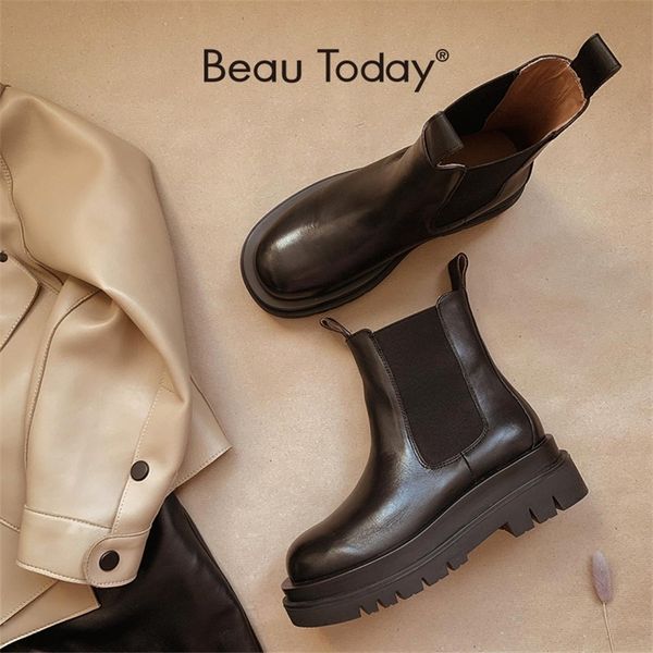 boots beautoday chelsea boots platform women calfskin genuine leather elastic band round toe autumn winter fashion ankle shoes 03470 220908, Black
boots beautoday chelsea boots platform women calfskin genuine leather elastic band round toe autumn winter fashion ankle shoes 03470 220908, Black