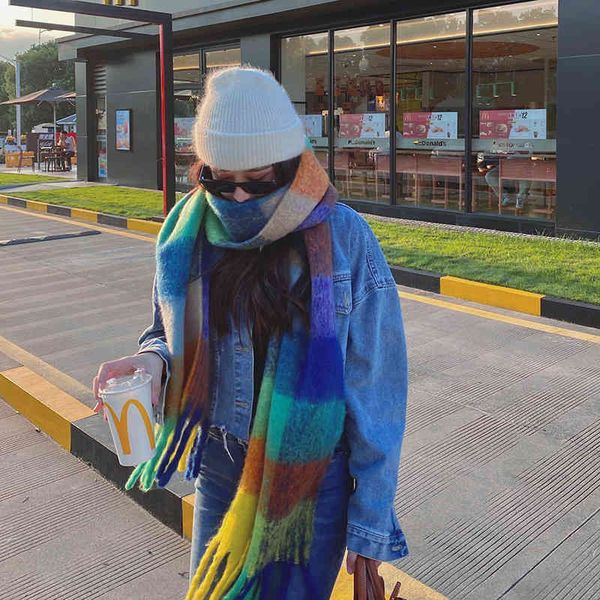 designer scarf acne sweden studios ac same rainbow men's and women's warm bib autumn winter new korean multicolor color matching l, Blue;gray
designer scarf acne sweden studios ac same rainbow men's and women's warm bib autumn winter new korean multicolor color matching l, Blue;gray