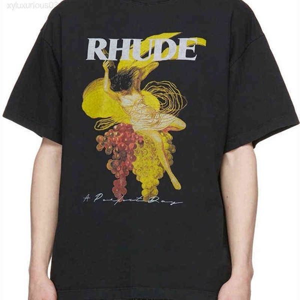 men's t-shirts designer fashion rhudes shirt high version 2022 summer american brand saint's grape print men's and women', White;black
men's t-shirts designer fashion rhudes shirt high version 2022 summer american brand saint's grape print men's and women', White;black