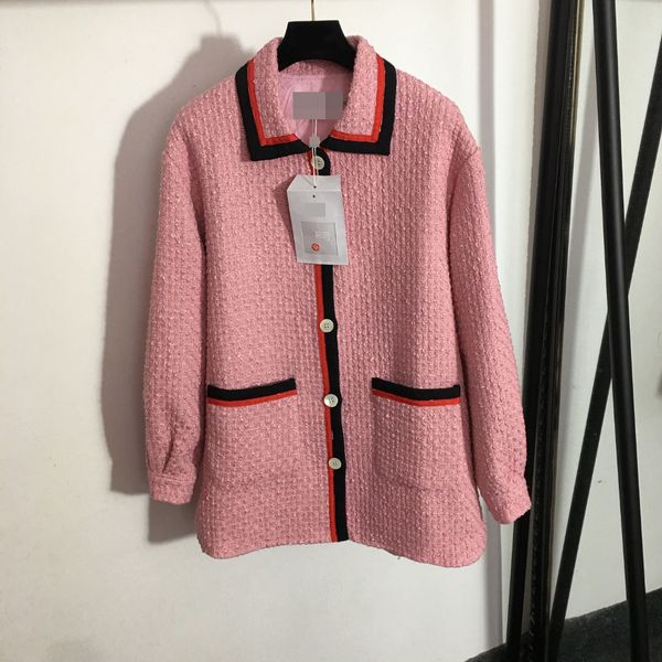 90 2022 autumn women's jackets long sleeve crew neck black pink tweed coat button women's meiyi, Black;brown
90 2022 autumn women's jackets long sleeve crew neck black pink tweed coat button women's meiyi, Black;brown