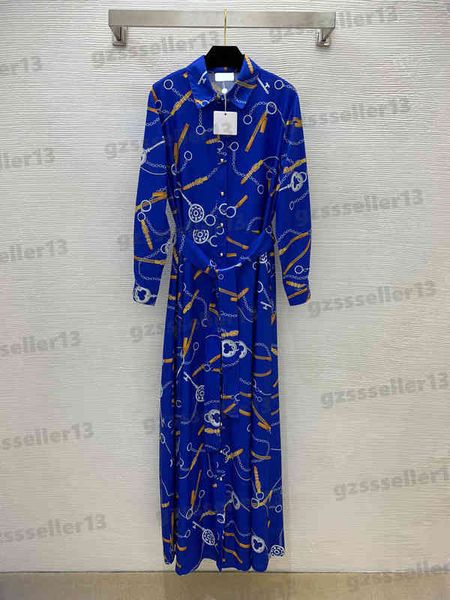 brand women dress fashion blue belt logo print dresses chain button placket nipped waist long sleeve dress designer women clothing size s-xl, Black;gray
brand women dress fashion blue belt logo print dresses chain button placket nipped waist long sleeve dress designer women clothing size s-xl, Black;gray